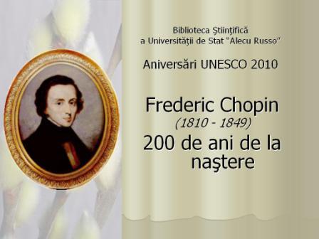 Foto expoziţie on-line: Frederic Chopin (1810-1849): 200 de ani de la naştere