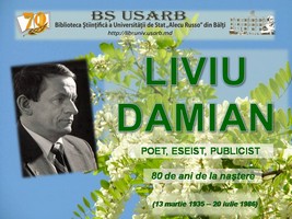Foto expoziţie on-line: Liviu Damian : Poet, eseist, publicist : 80 de ani de la naştere
