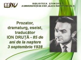 Foto expoziţie on-line: Prozator, dramaturg, eseist, traducător Ion Druţă - 85 de ani de la naştere [3 septembrie 1928]