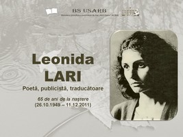 Foto expoziţie on-line: Leonida Lari: Poetă, publicistă, traducătoare: 65 de ani de la naştere (26.10.1949-11.12.2011)